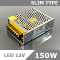 LED tápegység (150) 12 Volt, ipari (12.5A/150W) Slim (vékony)