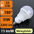 LED lámpa E27 (COB 2835/30W/150°) meleg fehér