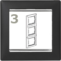 Valena-keret fekete-ezüst, függőleges (3-as)