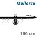 Mallorca belső csúszású karnis (acél) 1 soros - 160 cm