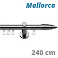 Mallorca belső csúszású karnis (acél) 1 soros - 240 cm