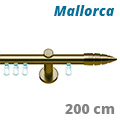 Mallorca belső csúszású karnis (réz) 1 soros - 200 cm