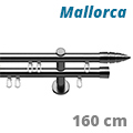 Mallorca belső csúszású karnis (acél) 2 soros - 160 cm