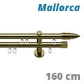 Mallorca belső csúszású karnis (réz) 2 soros - 160 cm