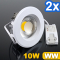 Beépíthető LED lámpa 10W (135 mm, kerek) meleg f. (2 db)