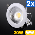 Beépíthető LED lámpa 20W (135 mm, kerek) meleg f. (2 db)