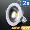 Beépíthető LED lámpa 40W (220 mm, kerek) meleg f. (2 db)
