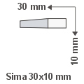 Sima léc 3 cm x 1 cm - natúr