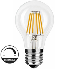 E27 LED izzó Retro filament (7W/360°) Körte - természetes fehér, dimmelhető