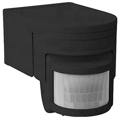 Mozgásérzékelő PIR Slick oldalfalra (LED, kompakt is!) max 180W LED - Fekete