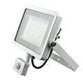 Mozgásérzékelős LED reflektor (50W/100°) 3000K Fehér