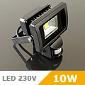 Mozgásérzékelős LED reflektor (10W/120°) Meleg fehér
