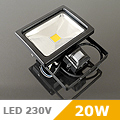 Mozgásérzékelős LED reflektor (20W/COB/120°) Meleg