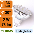 VKÁ. LED lámpa MR16 GU5.3 (36 LED/12V/LL) 2W hidegfehér
