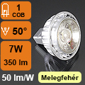 LED lámpa MR16 (COB LED/7W/60°) meleg fehér