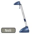 Íróasztali lámpa Neli, kék metál,35W