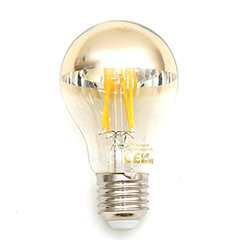 E27 LED izzó Bulb filament (7W/180°) Körte - meleg fehér - arany