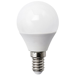 E14 LED lámpa (4W/180°) Kisgömb - meleg fehér