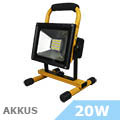 Akkus LED reflektor, munkalámpa (20W/120°) Semleges fehér