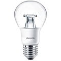 LED lámpa E27 (9.5W/200°) Körte, átlátszó - meleg fehér