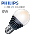 x. LED lámpa E27 (PowerLED/8W/250°) melegfényű Philips Dim