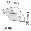 KA-06 íves, oldalfali, enyhén ívelt