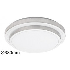 Aspen LED mennyezeti lámpa, korong alakú, alu színű (24W) meleg fehér