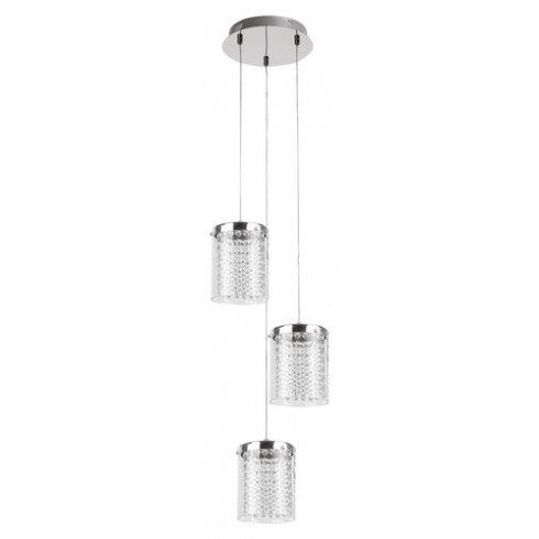 Astrella LED függeszték, króm (18W) üveg burával