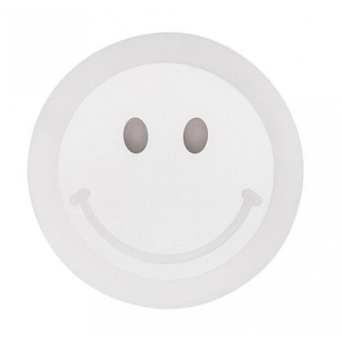 Babette fali LED gyereklámpa (6W) meleg fehér, smiley