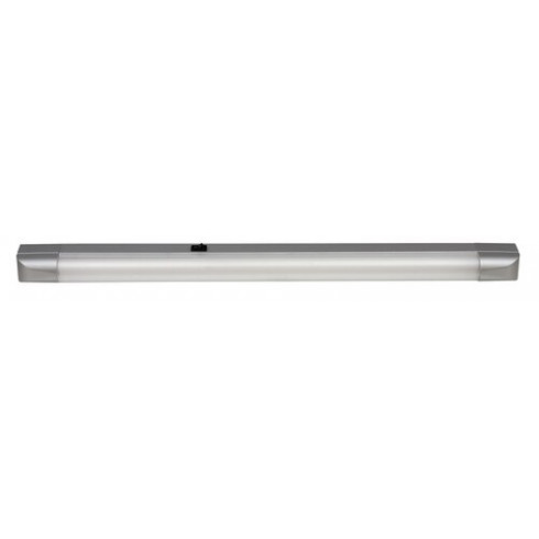 Band light pultmegvilágító lámpa, kapcsolóval, ezüst (G13) 18W-os fénycsővel, meleg fehér - 65.5 cm