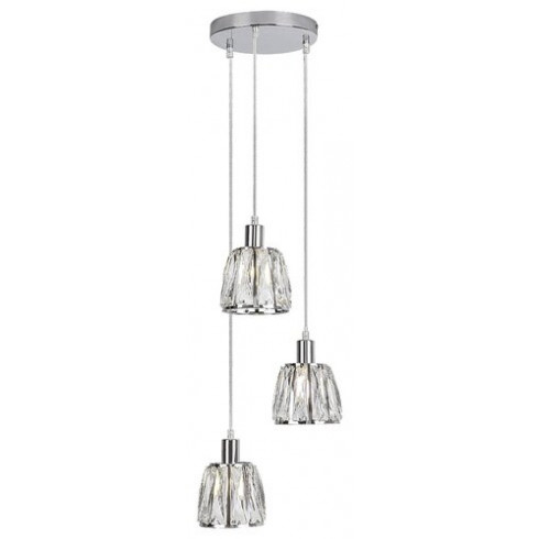 Calypso függeszték, króm (3xE14) üveg búrával