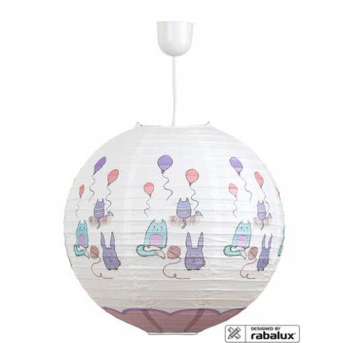 Cathy gyerekszobai lámpabúra, papír, színes mintás - 40 cm