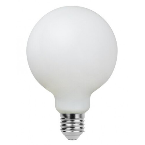 LED filament izzó - E27 8 Watt meleg fehér G95 Globe
