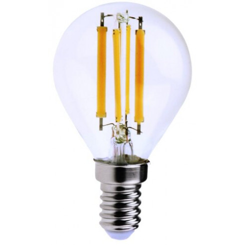 LED filament izzó - E27 6 Watt meleg fehér G45 Globe