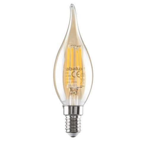 LED filament izzó - E14 4 Watt természetes fehér C35 Flame