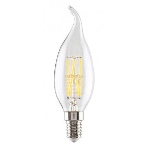 LED filament izzó - E14 4 Watt természetes fehér C35 Flame clear