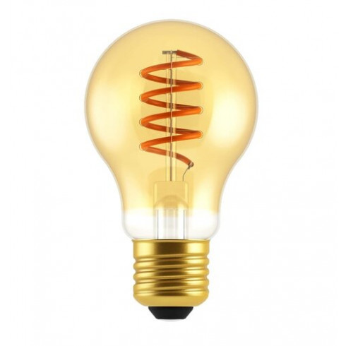 LED filament izzó - E27 5 Watt meleg fehér A60 Globe amber
