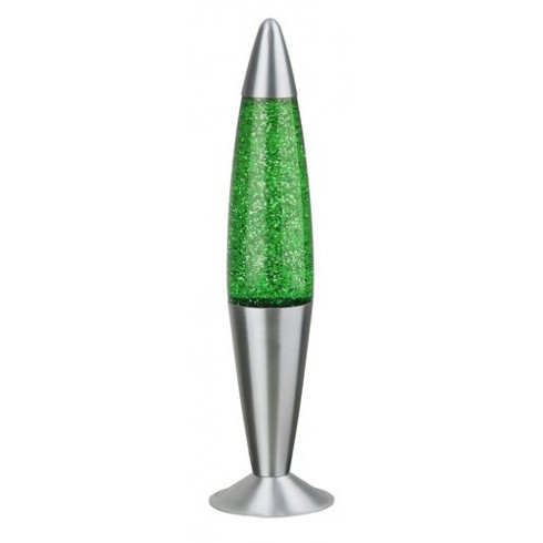 Glitter dekor lámpa, lávalámpa (E14) zöld