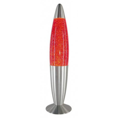Glitter Mini dekor lámpa, lávalámpa (E14) piros
