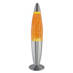 Glitter Mini dekor lámpa, lávalámpa (E14) sárga