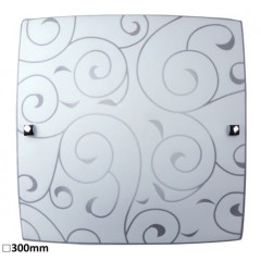 Harmony Lux mennyezeti lámpa (E27) íves kialakítású burával, indás mintával - 30x30 cm