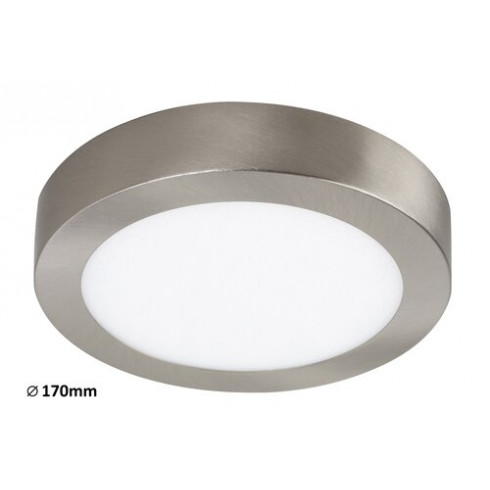 Lois ráépíthető lámpa 12W LED, kör alakú, szatin króm - meleg fehér fény