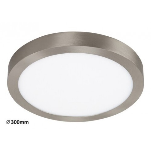 Lois ráépíthető lámpa 24W LED, kör alakú, szatin króm - meleg fehér fény