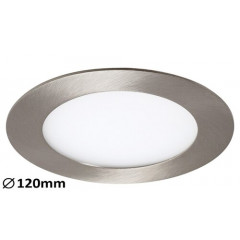 Lois beépíthető lámpa 6W LED, kör alakú, szatin króm - meleg fehér fény