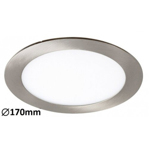 Lois beépíthető lámpa 12W LED, kör alakú, szatin króm - meleg fehér fény