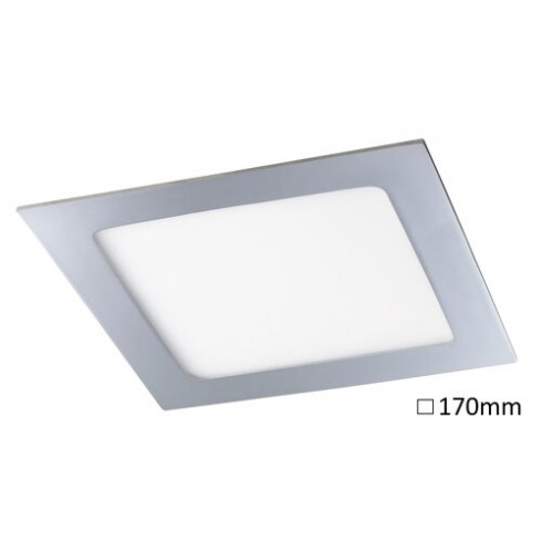 Lois beépíthető lámpa 12W LED, négyzet alakú, króm - természetes fehér fény