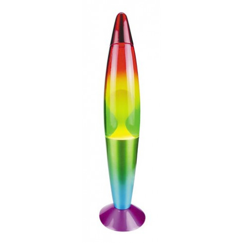 Lollipop Rainbow dekor lámpa, lávalámpa kapcsolóval (E14) szivárványos