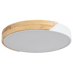 Maple LED mennyezeti lámpa, fa+fehér (24W) meleg fehér