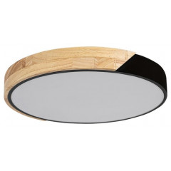 Maple LED mennyezeti lámpa, fa+fekete (24W) természetes fehér