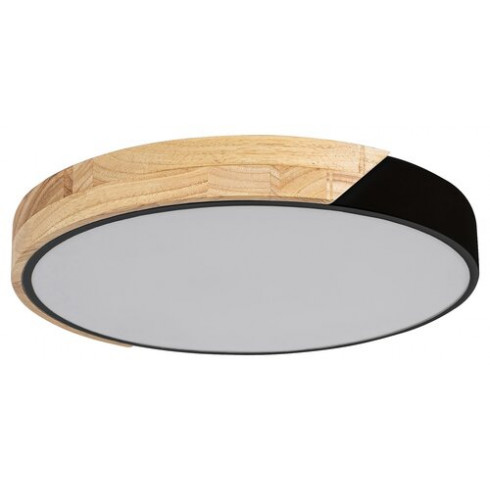 Maple LED mennyezeti lámpa, fa+fekete (24W) természetes fehér